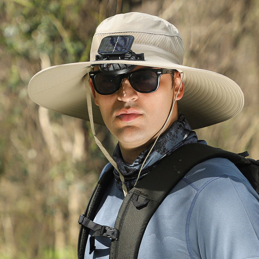 Gorro Ventilador Solar con Ala Ancha Recargable - Image 7