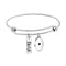 Faith As Pequeño As A Mustard Seed Bangle Bracelets Necklace Steel color Disc shape