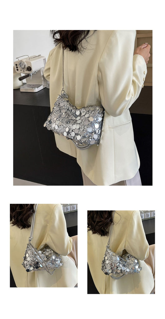 Bolso Bandolera Mujer con Cadena y Lentejuelas Brillantes - Image 64