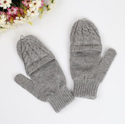 Guantes Tejidos Coreanos de Invierno - Cinco Dedos Semiabiertos para Estudiantes - Image 8