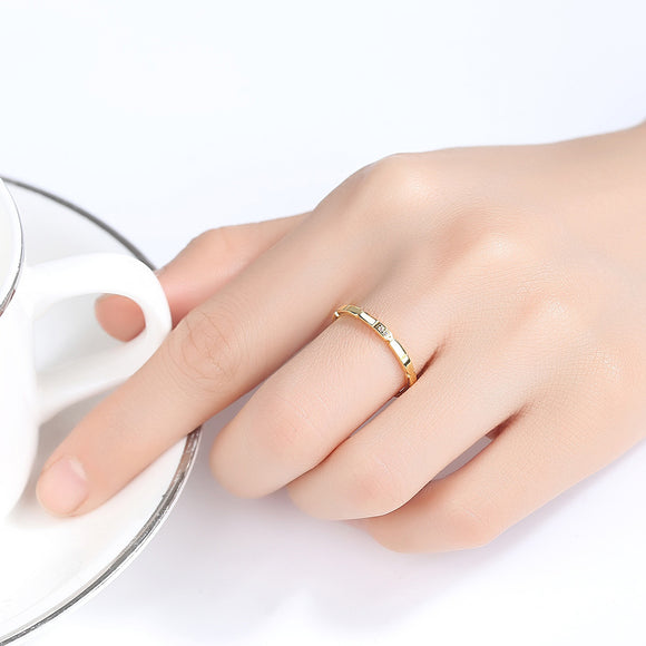 Joyería de Plata Coreana con Zirconia Redonda Brillante