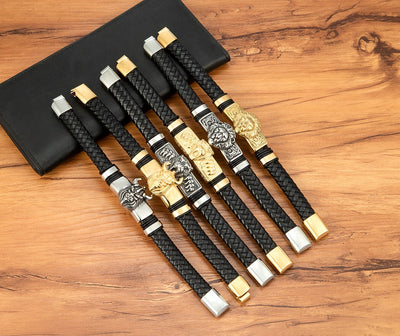 Pulsera Magnética de Cuero Genuino para Hombre - Acero Inoxidable Resistente - Image 16