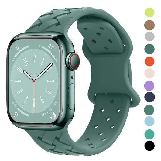 Correa Apple Watch Bambú Cuadros y Encaje Silicona Deportiva - Image 18
