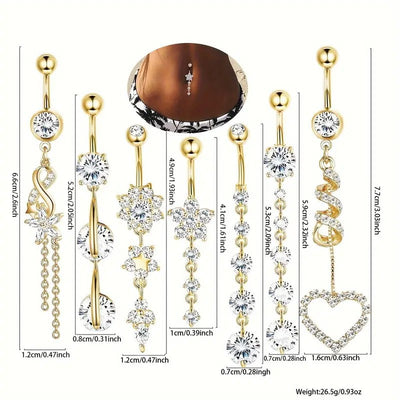 Piercing Ombligo con Dije de Borlas - Joya Femenina Elegante - Image 8