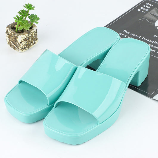 Sandalias Plataforma de Verano para Mujer con Tacón Grueso y Punta Cuadrada - Image 8