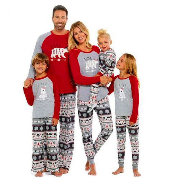 Conjunto de Algodón Familiar a Juego - Diseño Infantil Rojo