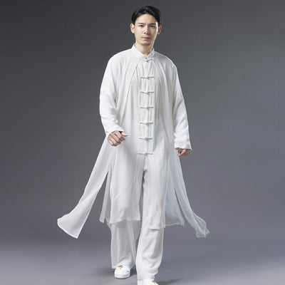 Túnica Hanfu Blanca de Verano para Hombre - Disfraz Hada Chifón Tradicional Chino - Image 11