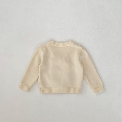Abrigo Tejido para Niña con Cuello en V y Volantes - Primavera - Image 10