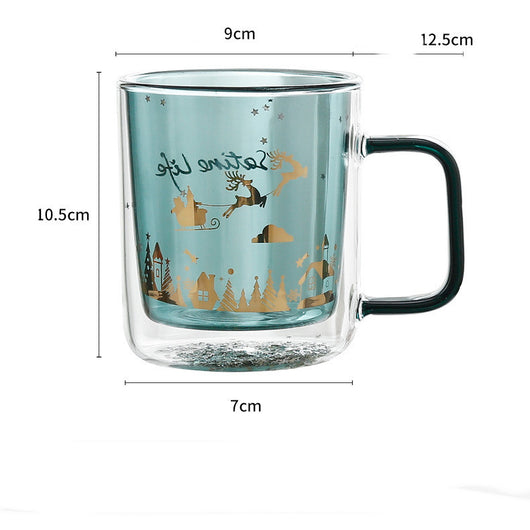 Taza de Vidrio Doble Capa con Tapa Transparente - Image 6