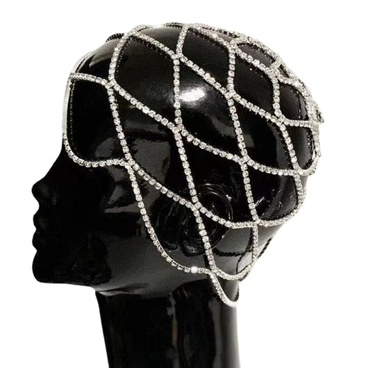 Cadena para Cabello de Diamantes Multicapa con Malla Temperamental - Image 11