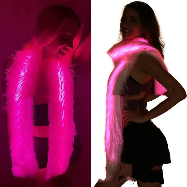 Bufanda de Piel Sintética con LED Luminoso Unisex - Image 12