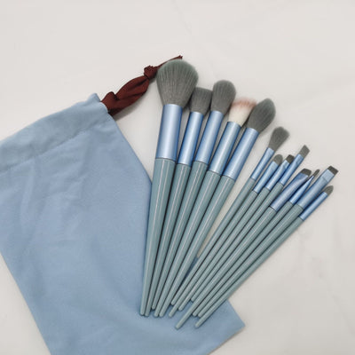 Set de 13 Brochas de Maquillaje Flor Púrpura con Cerdas Suaves - Image 10