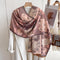 Bufanda de Cashmira Artificial Retro Vintage para Mujer Otoño Invierno