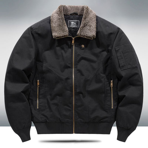Abrigo Oversize Forrado en Polar para Hombre Talla Grande