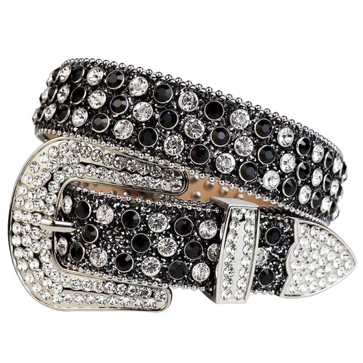 Cinturón de Aleación con Hebilla de Remaches y Cristales Brillantes para Mujer - Image 8