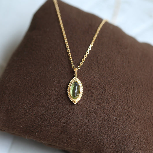 Collar de Plata 925 con Peridoto Natural Vintage Exquisito - Image 5