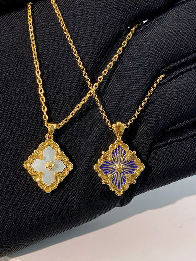 Collar de Trébol de Cuatro Hojas en Oro 18K Europeo y Americano para Mujer - Image 14