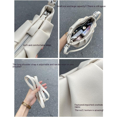 Bolso Bandolera de Cuero Nube con Pliegues - Un Hombro - Image 12