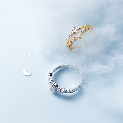 Anillo de Plata para Mujer con Diamante Doble Capa - Image 5