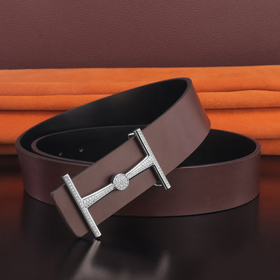 Cinturón de Cuero para Hombre con Hebilla Simple y Ajuste Juvenil - Image 14