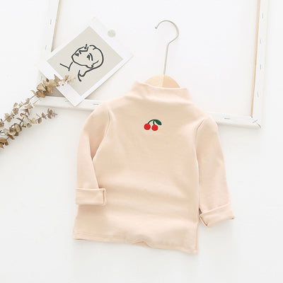 Leggings Infantiles con Cuello Alto y Bordado de Cerezas - Image 3