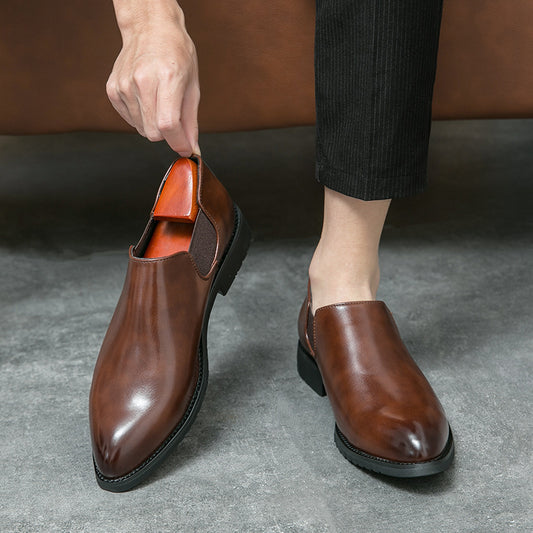 Zapatos Slip On Punta Fina de Estilo Británico