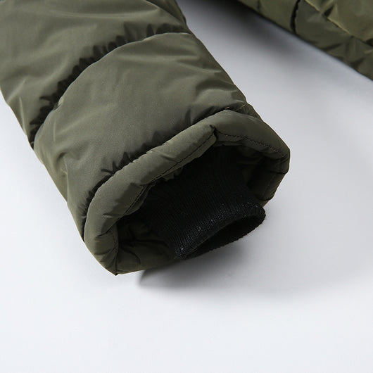 Chaqueta Acolchada para Niño con Cuello de Pelaje y Algodón Cálido - Image 5
