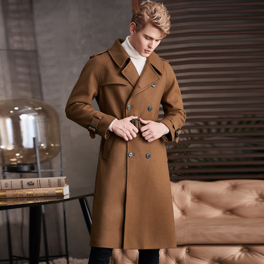 Abrigo de Lana Largo Doble Botonadura para Hombre - Image 10