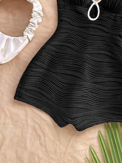 Enterizo Bikini Reductor de Talle Alto con Protección Solar - Image 12