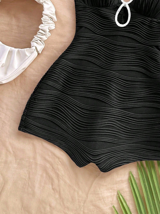 Enterizo Bikini Reductor de Talle Alto con Protección Solar - Image 12