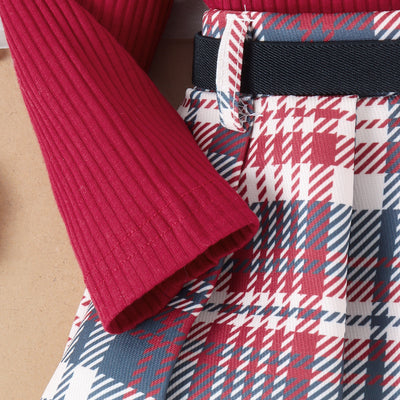 Conjunto Elegante de Otoño e Invierno para Niñas con Falda Plisada de Manga Larga - Image 35