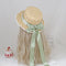 Sombrero de Paja Mori Series con Moño Multicolor - Estilo Lolita Pastoral Hecho a Mano