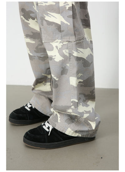 Pantalones Vaqueros Cargo Retro Camuflaje con Bolsillos Grandes - Image 15