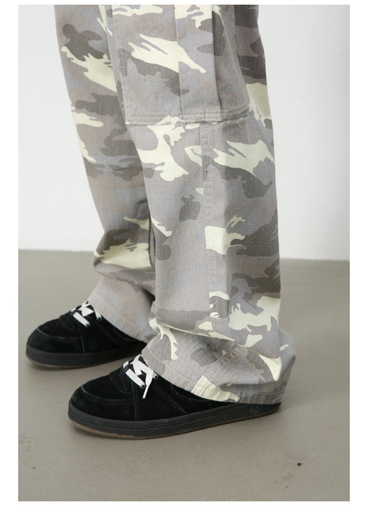 Pantalones Vaqueros Cargo Retro Camuflaje con Bolsillos Grandes - Image 15