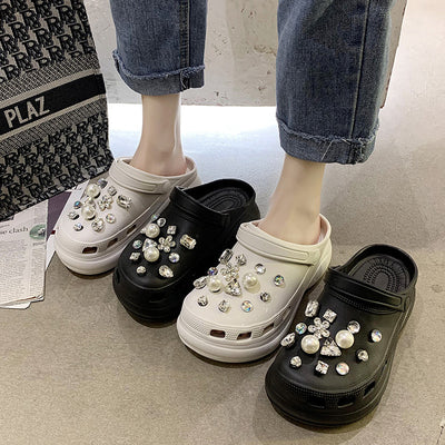 Sandalias Tipo Zueco para Mujer Verano Suela Gruesa Aumentada - Image 4