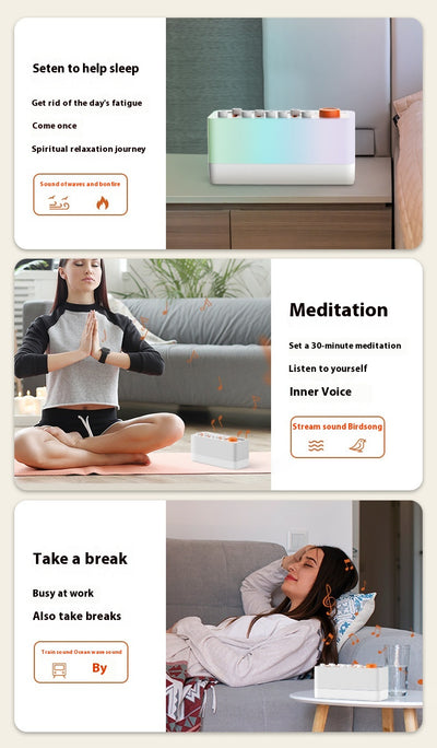 Máquina de Sonidos Blancos con Luz RGB Bluetooth - Lámpara Atmosférica 7 Colores - Image 23
