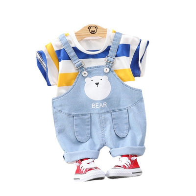 Camiseta Infantil a Rayas de Manga Corta para Verano - Image 7