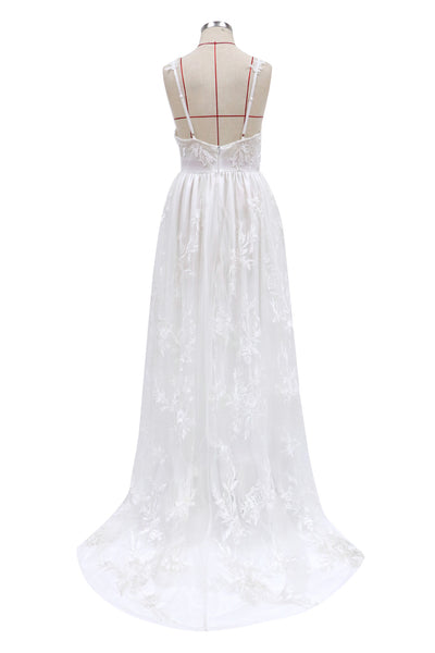 Vestido de Novia Elegante con Tirantes Sexy para Ceremonia y Recepción - Image 2