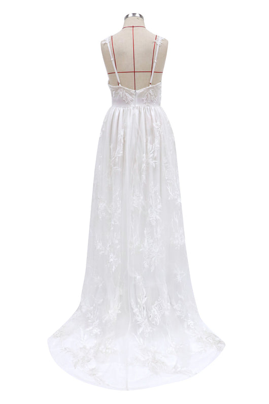 Vestido de Novia Elegante con Tirantes Sexy para Ceremonia y Recepción - Image 2