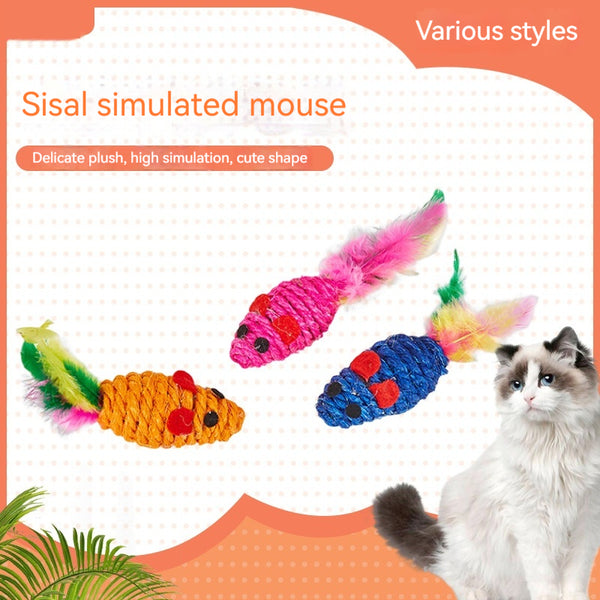 Juguete Interactivo para Gatos con Sisal y Masajeador Dental