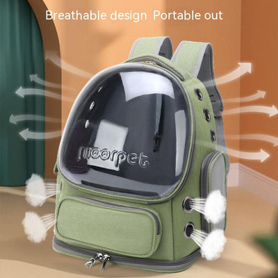 Mochila Transportadora Respirable para Mascotas - Diseño Espacial Portátil - Image 3