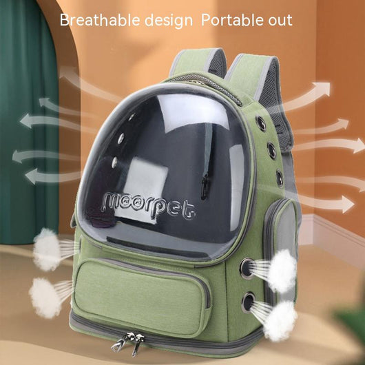 Mochila Transportadora Respirable para Mascotas - Diseño Espacial Portátil - Image 3