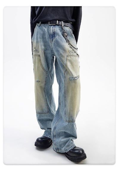 Jeans Rectos Vintage Desteñidos Estilo Americano - Image 12