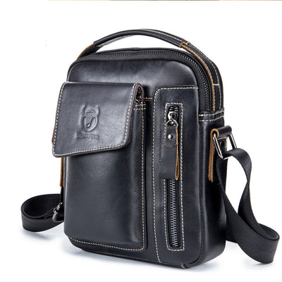 Bolsa Mensajero de Cuero Genuino para Hombre - Primera Capa - Image 4