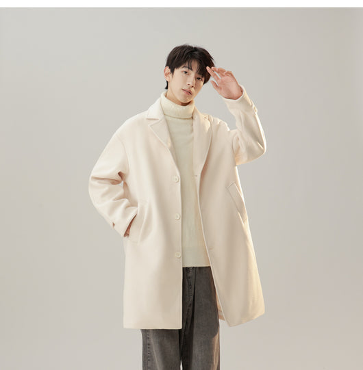 Abrigo de Lana Estilo Coreano Cuello Solapa Elegante - Image 21