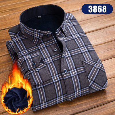 Camisa Cuadriculada Térmica para Hombre Talla Grande - Image 22