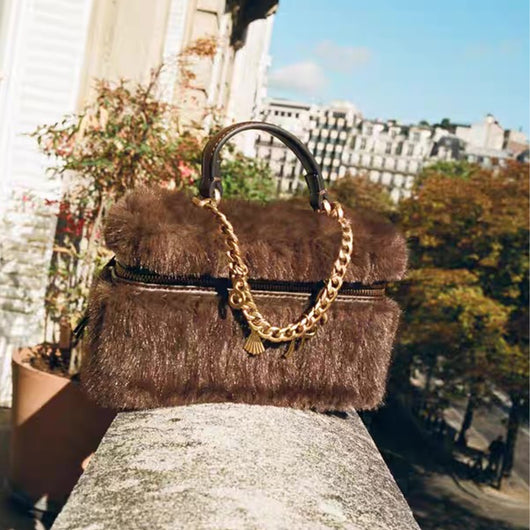 Bolsa Térmica Elegante con Cadena Decorativa - Estilo Europeo y Americano