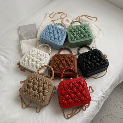 Bolso Cuadrado Pequeño PU Estilo Coreano con Cadena Elegante - Image 4