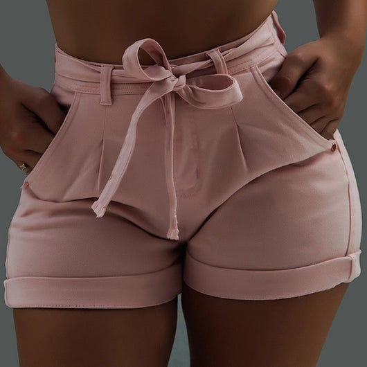 Shorts de Mezclilla Elástica con Acabado Desgastado