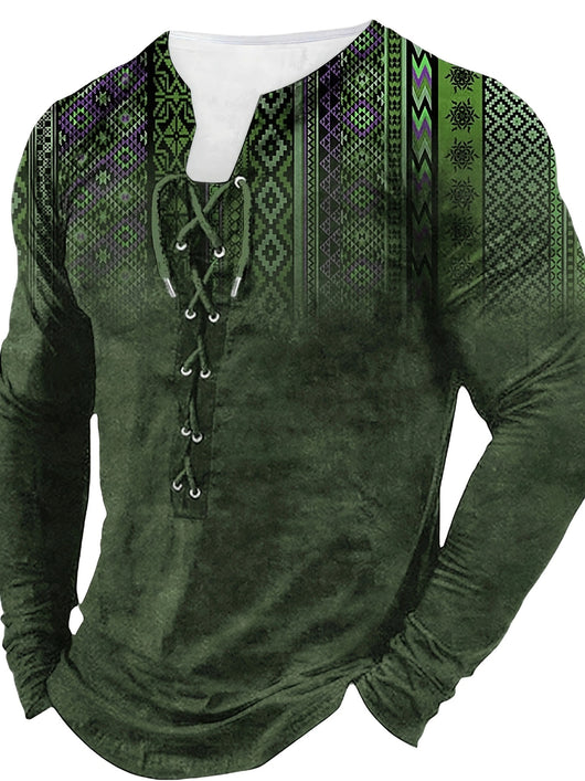 Playera Deportiva Manga Larga con Estampado Europeo y Americano para Hombre - Image 9